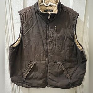 Lee Premium Select Vest Men's XXL Sherpa Fleece Lined Zip Up Heavy Duty Black